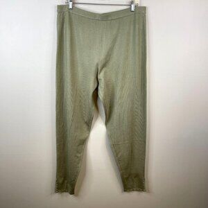 Vintage Carol Patterson Rhinestone Detail Knit Pants L Neutral Travel Vacation
